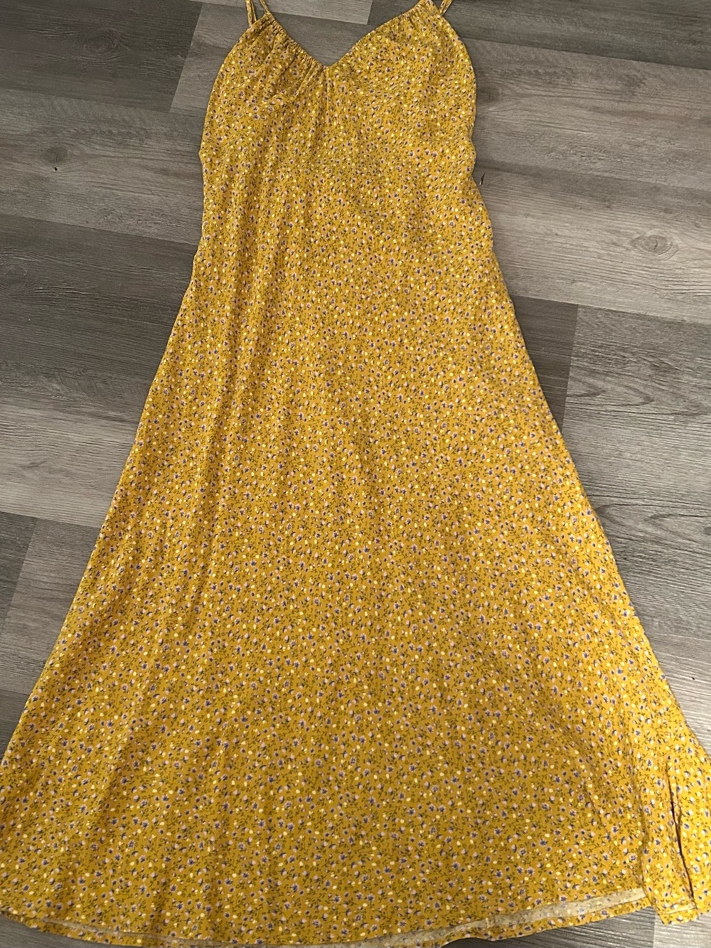 wild fable Yellow Floral Slip Midi Dress